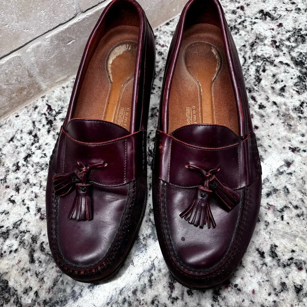 Men's Burgundy‎ Loafers with Tassels